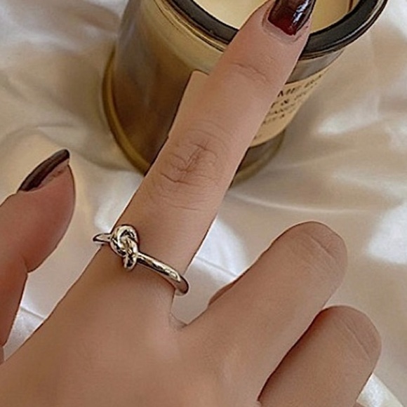 Knot Stainless Steel Bracelet Ring Matching Set - Picture 5 of 6